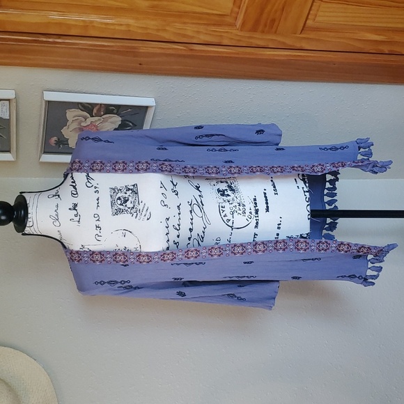 Xhilaration Embroidered Kimono Top Purple Size XL/XXL - Picture 1 of 10